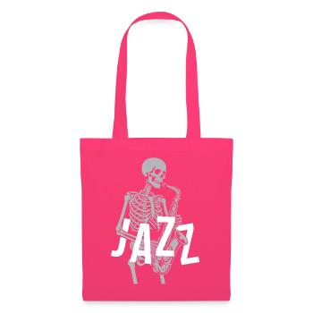 Skelett-Jazz-Saxophonist - Stoffbeutel - Azalea - Vorne