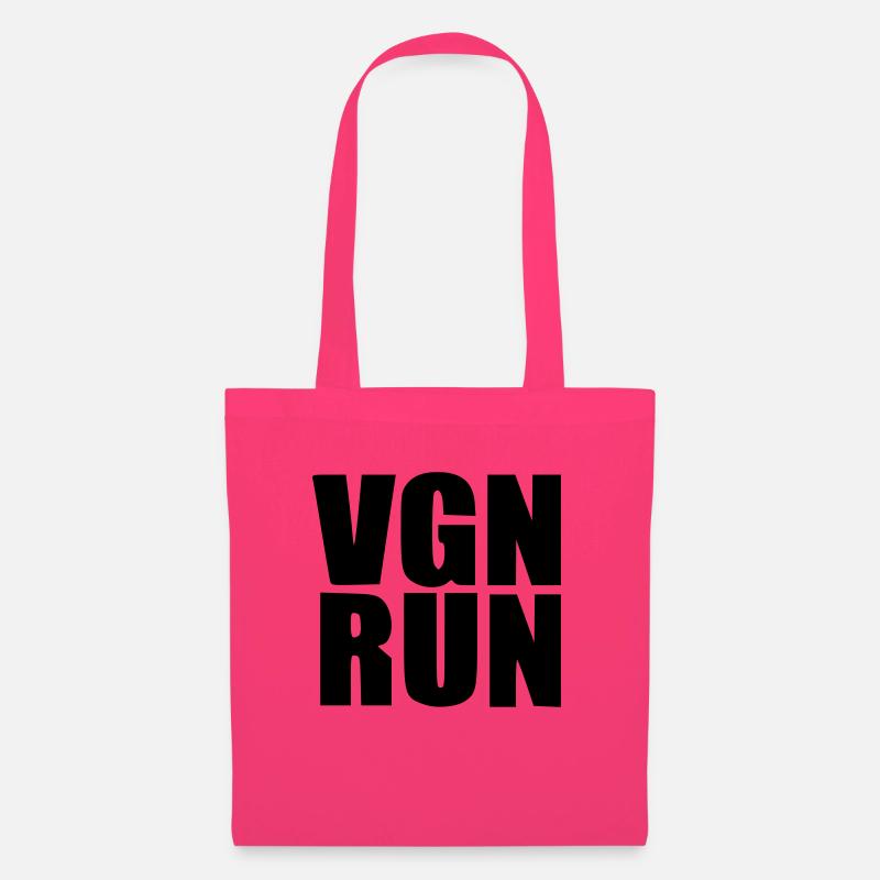 Vegan Run Geschenk Geburtstag Statement Sport Lauf - Stoffbeutel - Azalea
