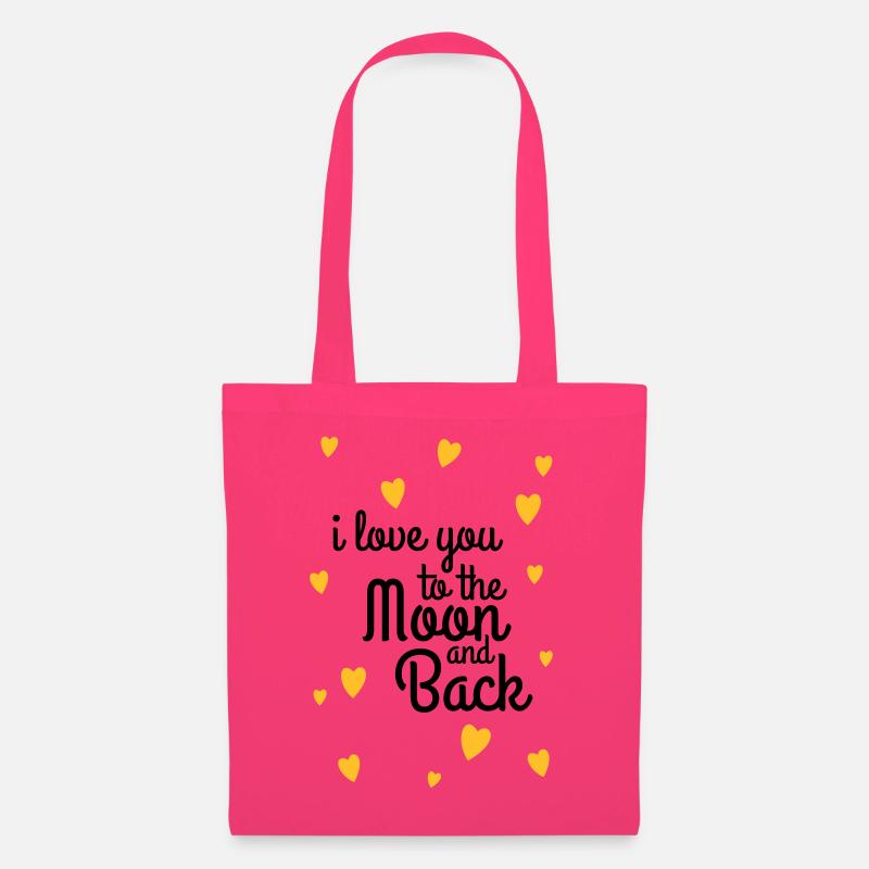 I Love you to the moon and back, Geschenkidee - Stoffbeutel - Azalea