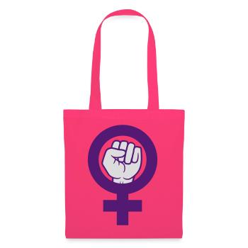 Symbole féministe Droits des femmes Faust - Sac en tissu - rose azalée - Devant