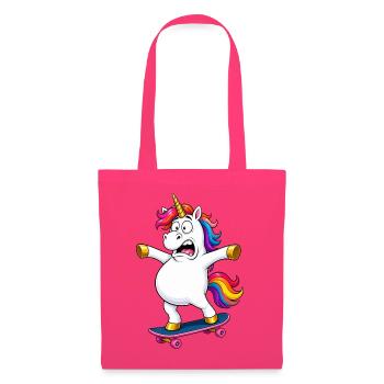 Wobbly Unicorn Skateboard Fail - Tote Bag - azalea - Front