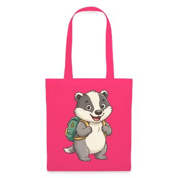 Waldfreund Dachs mit Rucksack - Stoffbeutel - Azalea - Vorne