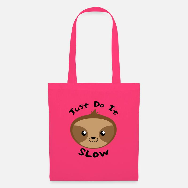 Faultier Mach Es Langsam Emoji Geschenk schwarz - Stoffbeutel - Azalea