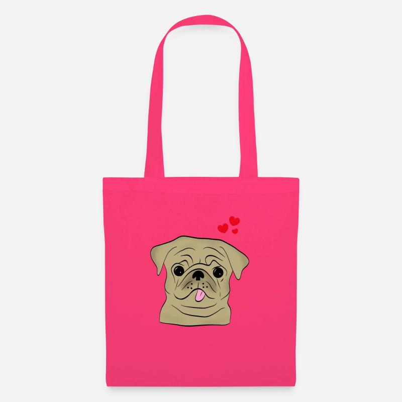 Mops - Pug - Stoffbeutel - Azalea