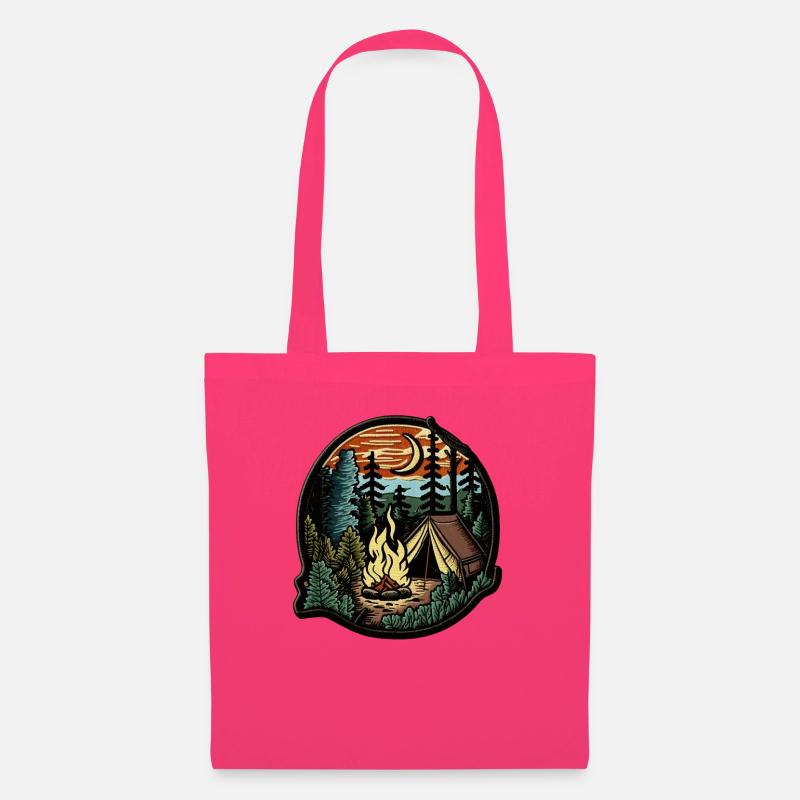 Camping - Patch design - Tote Bag - azalea