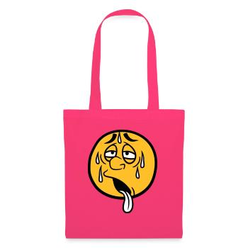 face cartoon cartoon circle round exhausted sun - Tote Bag - azalea - Front
