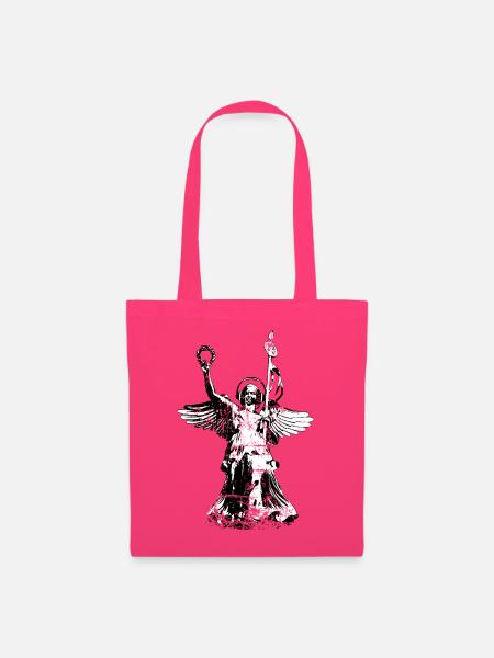 Goldelse mit Kopfhörer (Vintage Schwarz/Weiß) - Stoffbeutel - Azalea