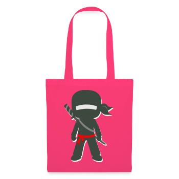 Ninja-Schatten mit Schwert - Stoffbeutel - Azalea - Vorne