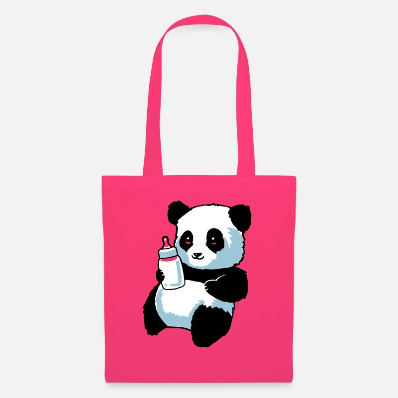 Panda Partnershirt - Baby - Stoffbeutel - Azalea