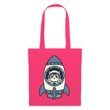 Katze Astronaut Rakete Weltraum Katze Vektor Shirt - Stoffbeutel - Azalea - Vorne