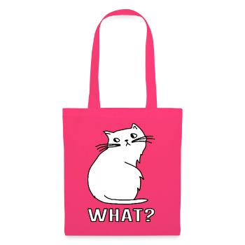 Niedliche Katze What - Stoffbeutel - Azalea - Vorne