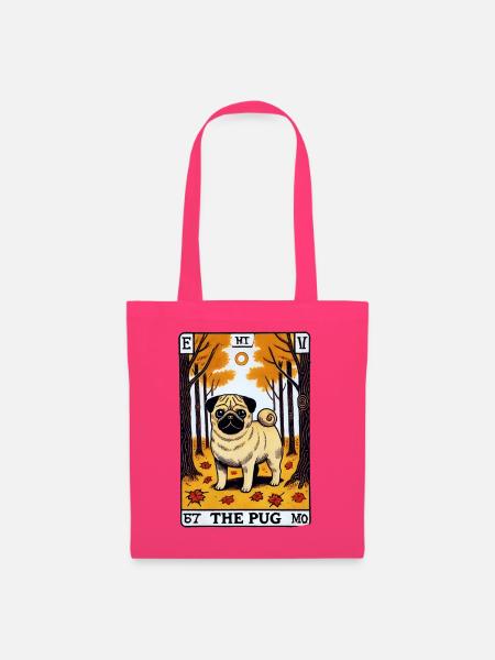 Mops-Tarot im Herbstwald - Stoffbeutel - Azalea