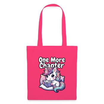 Un chapitre de plus : Licorne Douillette - Sac en tissu - rose azalée - Devant