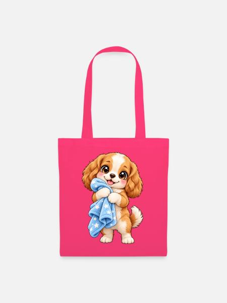 Kawaii-Hund mit seiner Decke - Stoffbeutel - Azalea
