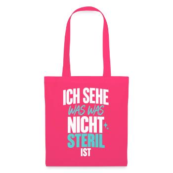 ZFA Hygieneblick ICH SEHE WAS WAS NICHT STERIL IST - Stoffbeutel - Azalea - Vorne