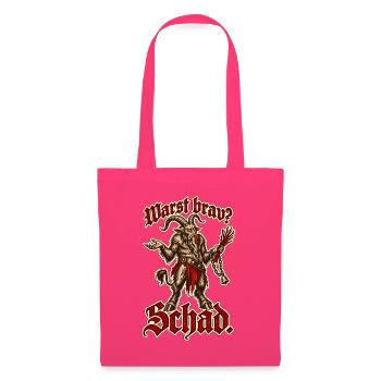 Krampus Warst brav Schad - Stoffbeutel - Azalea - Vorne