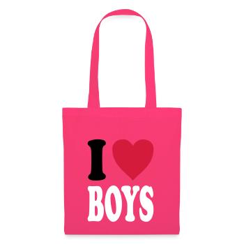 I love BOYS - Stoffbeutel - Azalea - Vorne