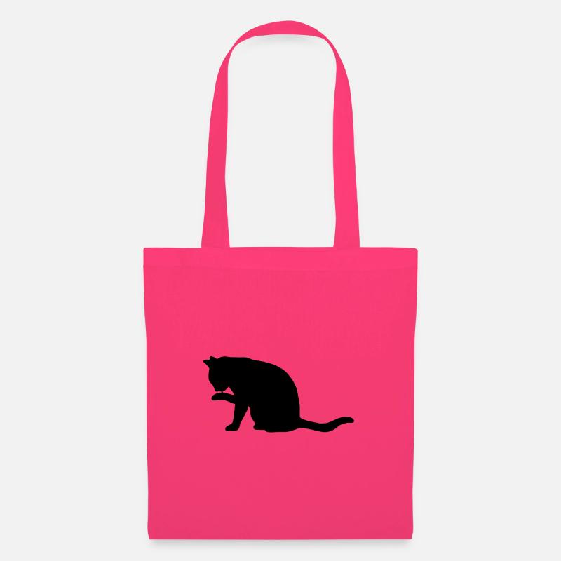 Katze leckt Pfote - Stoffbeutel - Azalea