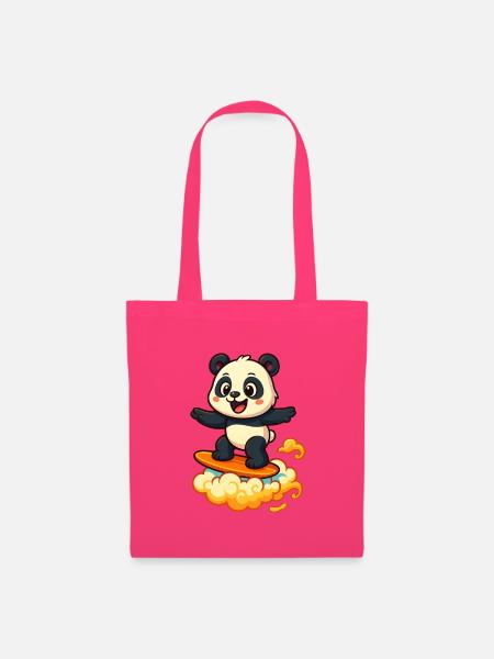 Panda Surfer cartoon Design - Stoffbeutel - Azalea