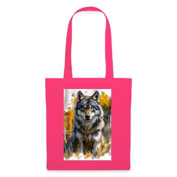Illustration eines Wolfes - Stoffbeutel - Azalea - Vorne