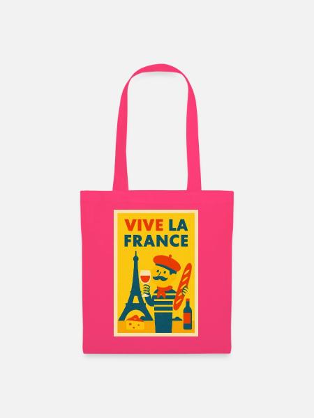 Vive La France Illustration - Stoffbeutel - Azalea