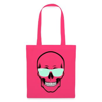 Lunettes de soleil à réglage en couleur avec un crâne souriant - Sac en tissu - rose azalée - Devant