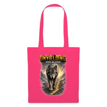 Unbreakable - Step by Step/ Wolf Design/ - Tote Bag - azalea - Front