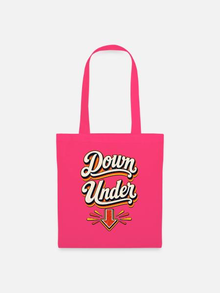 Down Under Retro Arrow Design - Stoffbeutel - Azalea