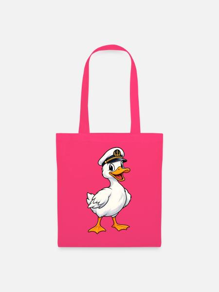 Ente mit Kapitänsmütze - Stoffbeutel - Azalea