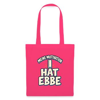 Meine Motivation hat Ebbe – Küstenhumor - Stoffbeutel - Azalea - Vorne
