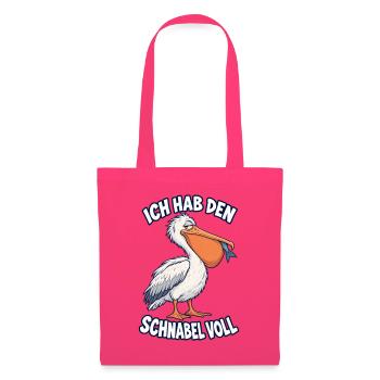 Ich hab den Schnabel voll – Pelikan - Stoffbeutel - Azalea - Vorne