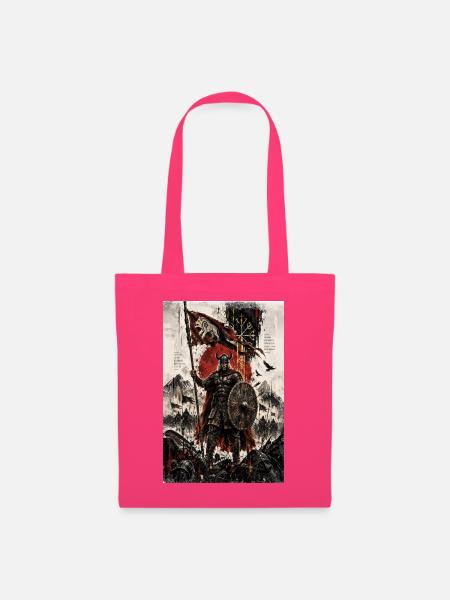 Wikingerkriegsherr mit Rotem Banner - Stoffbeutel - Azalea