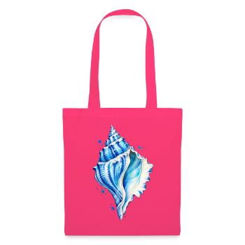 Blaue Muschel Wasserfarbenbild - Stoffbeutel - Azalea - Vorne