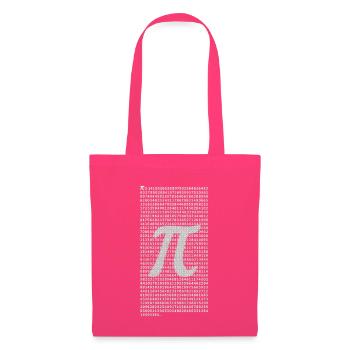 Pi Zahlenblock mit dezentem π Symbol – Mathematik  - Stoffbeutel - Azalea - Vorne