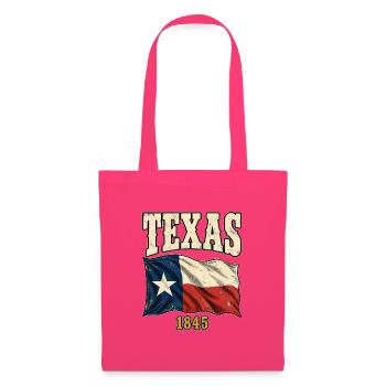 Texas 1845 Vintage Flagge - Stoffbeutel - Azalea - Vorne