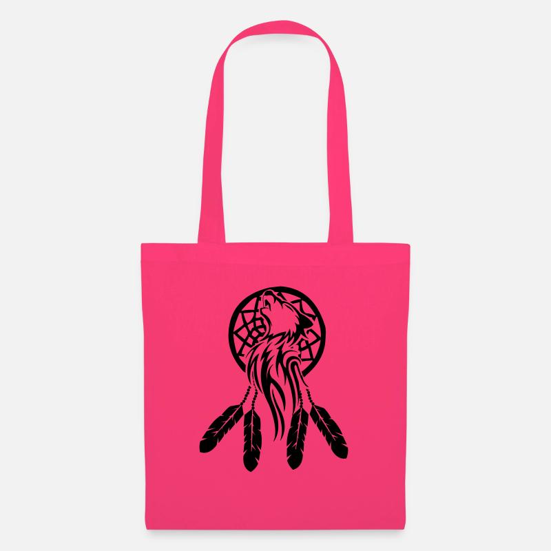 wolf_traumfaenger_001 - Sac en tissu - rose azalée