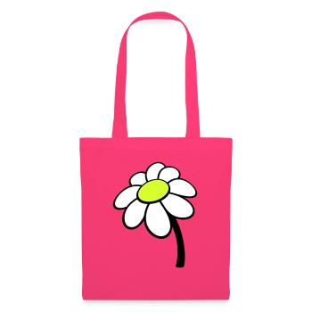 Petite Fleur Marguerite Blanche Décorative Belle Nature - Sac en tissu - rose azalée - Devant