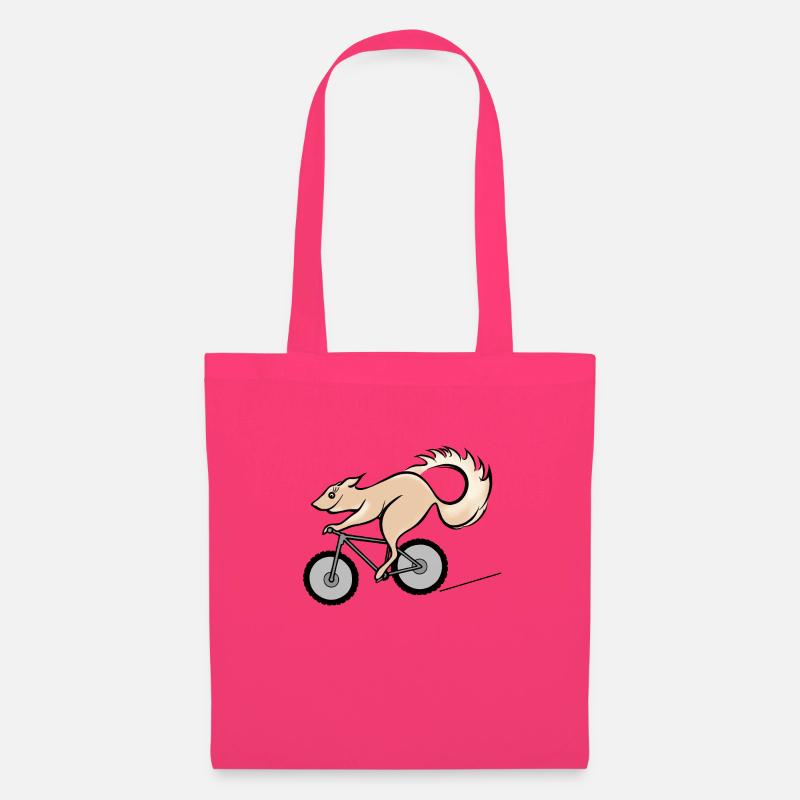 Fahrrad und Eichhörnchen - Stoffbeutel - Azalea