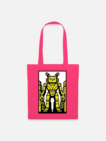 Cat Robot in Stadtlandschaft - Stoffbeutel - Azalea