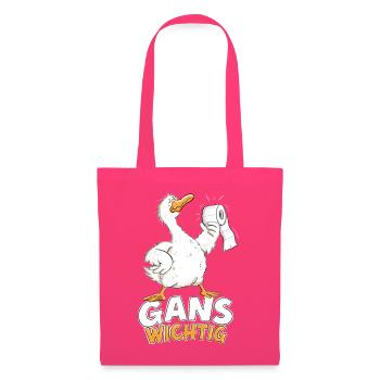 Gans Wichtig Klopapier Gänse Wortspiel Humor - Stoffbeutel - Azalea - Vorne
