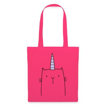 Einhorn Katze niedlich Geschenk - Stoffbeutel - Azalea - Vorne