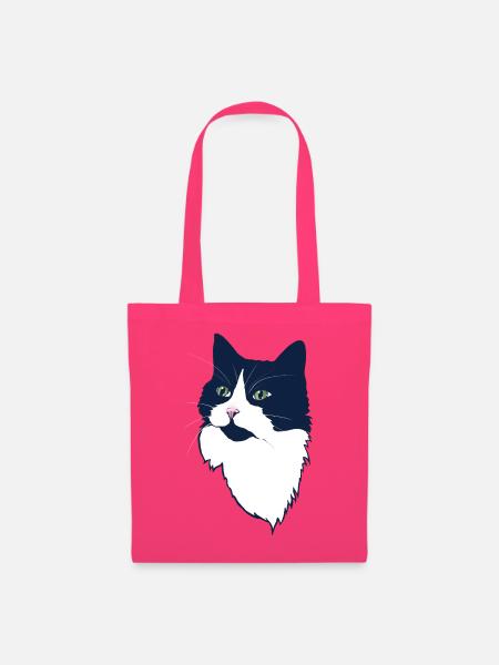 Mitternachts-Tuxedo-Katzenporträt - Stoffbeutel - Azalea