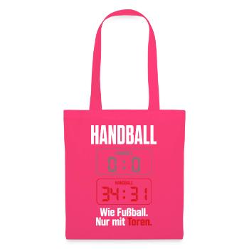 Anzeigetafel 0:0 vs 34:31 – Handballer Shirt - Stoffbeutel - Azalea - Vorne
