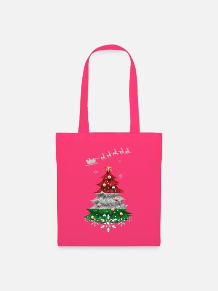 Weihnachtsbaum mit Ungarn Flagge - Stoffbeutel - Azalea
