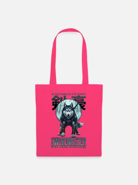 Samurai Husky Tomoe Schwertmeister-Design - Stoffbeutel - Azalea