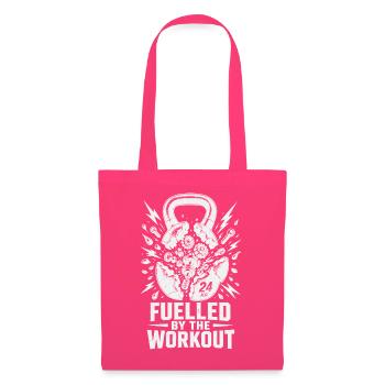  Backprint: Gym Workout Sport, Muskelaufbau, - Stoffbeutel - Azalea - Vorne