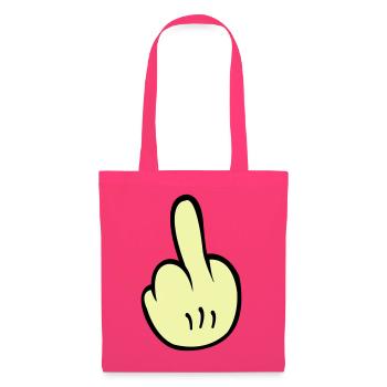 Mittelfinger Comic - Stoffbeutel - Azalea - Vorne