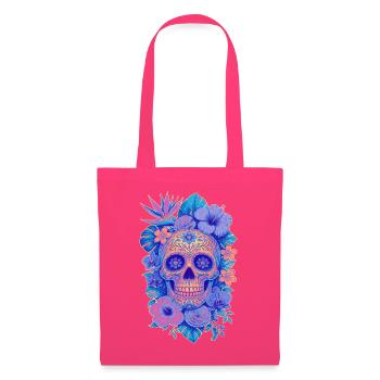 Halloween Sugar Skull Sugarskull blau - Stoffbeutel - Azalea - Vorne