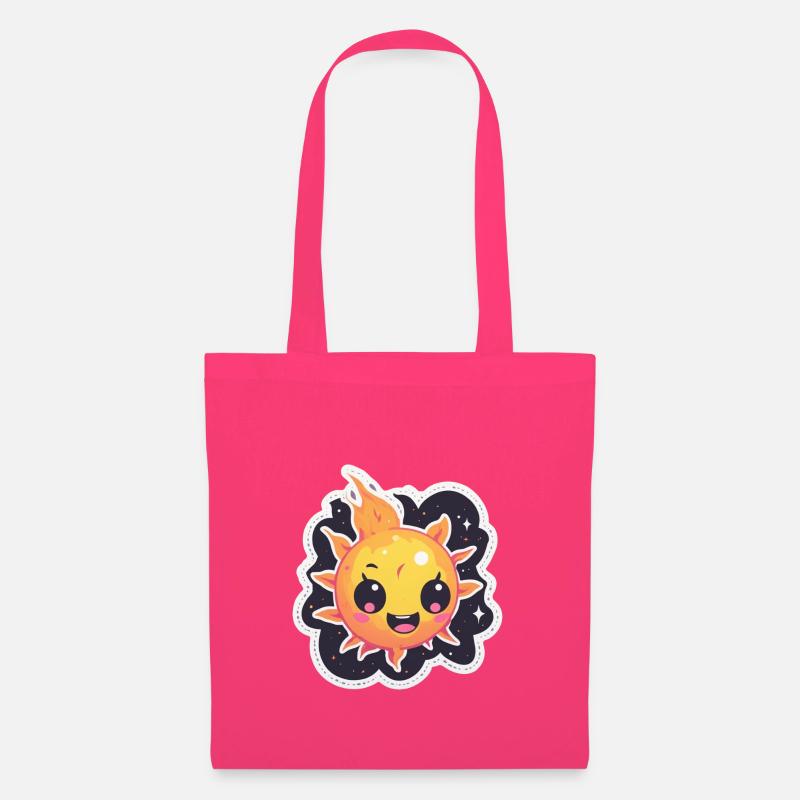 Boule de feu heureuse et dure dans l’espace - Sac en tissu - rose azalée