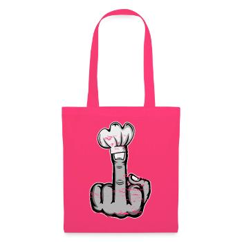 Middle Finger Stinky Finger Chef's Hat Design - Tote Bag - azalea - Front